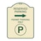 Signmission Reserved Parking Permit Parking with Symbol and Right Arrow Aluminum Sign, 24" x 18", TG-1824-23144 A-DES-TG-1824-23144 - alternate 1